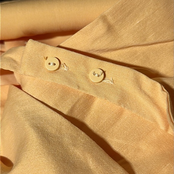 ZARA Cut Out Linen Blend Dress - Tangerine - Picture 5 of 5